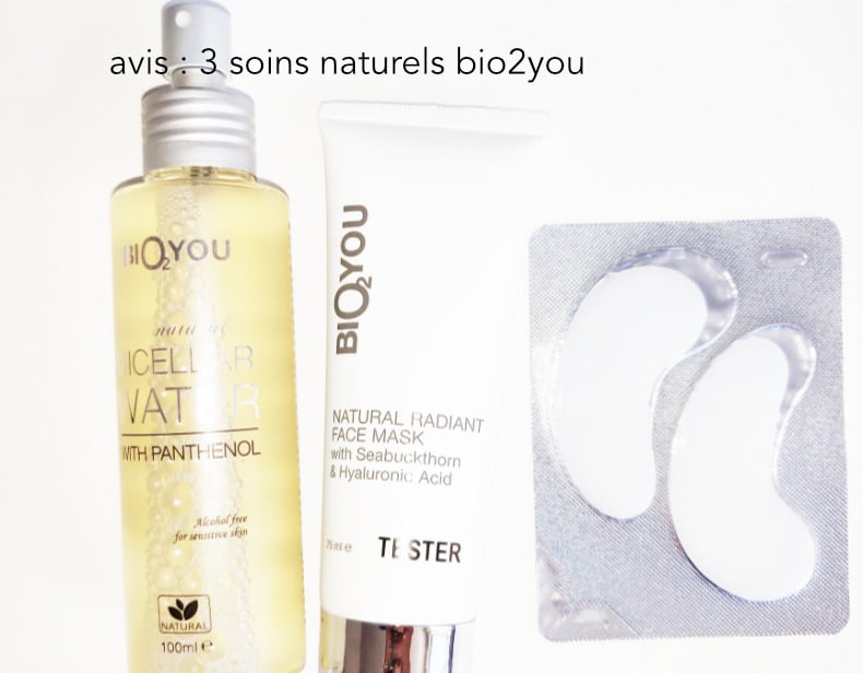 avis eau micellaire naturelle bio2you, masque et patch yeux
