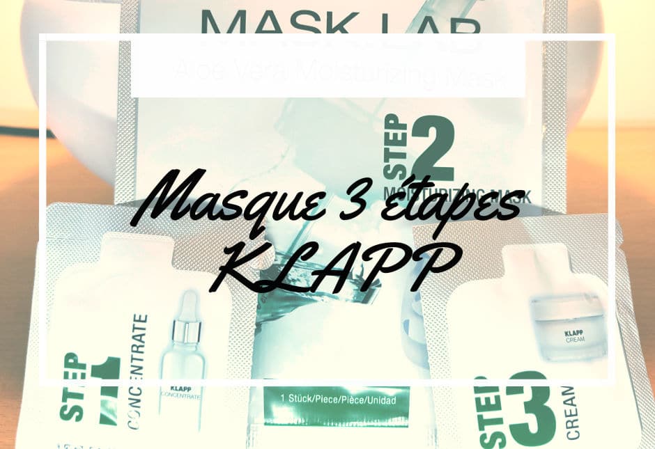 avis masque visage KLAPP hydratant.