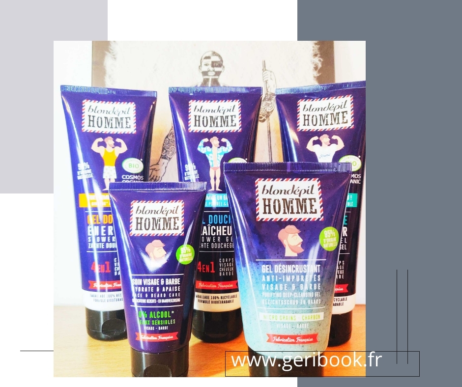 soin homme blondepil barbe visage corps gel douche grooming