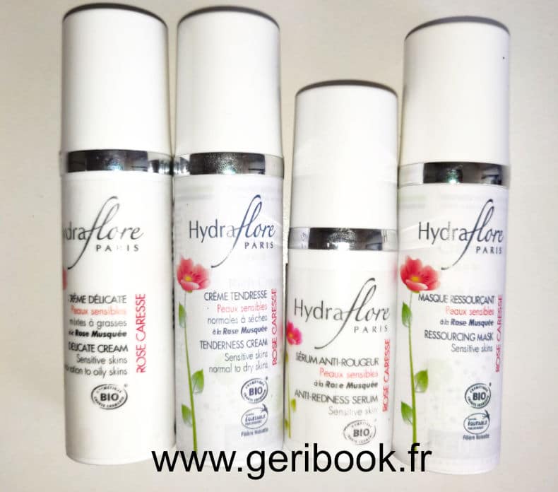 hydraflore peau sensible rose caresse