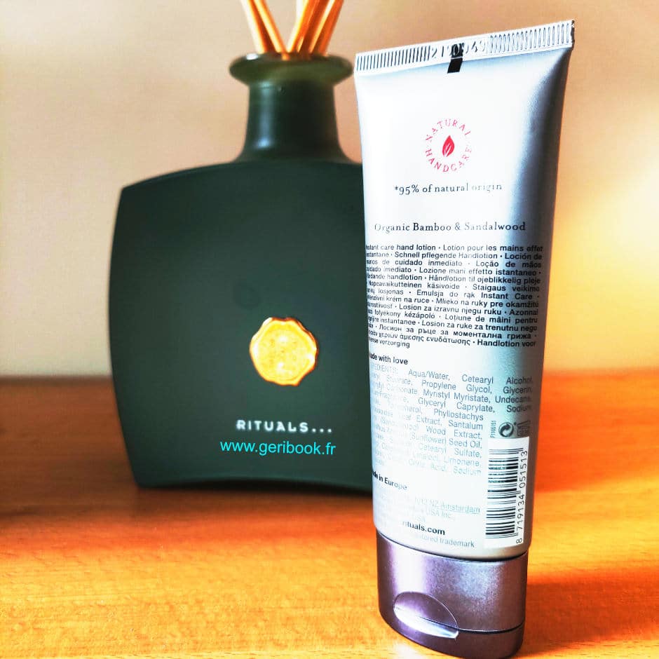 Lotion The Ritual of Samurai pour des mains homme douces et hydratées