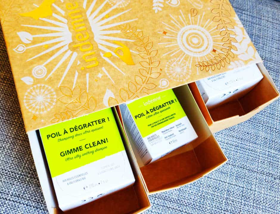 Coffret cure cuir chevelu irrité, irritation avec pellicules ou rougeurs crâne Indemne Slow cosmétique
