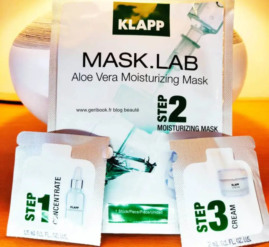 review mask lab masque visage apaisant hydratant KLAPP